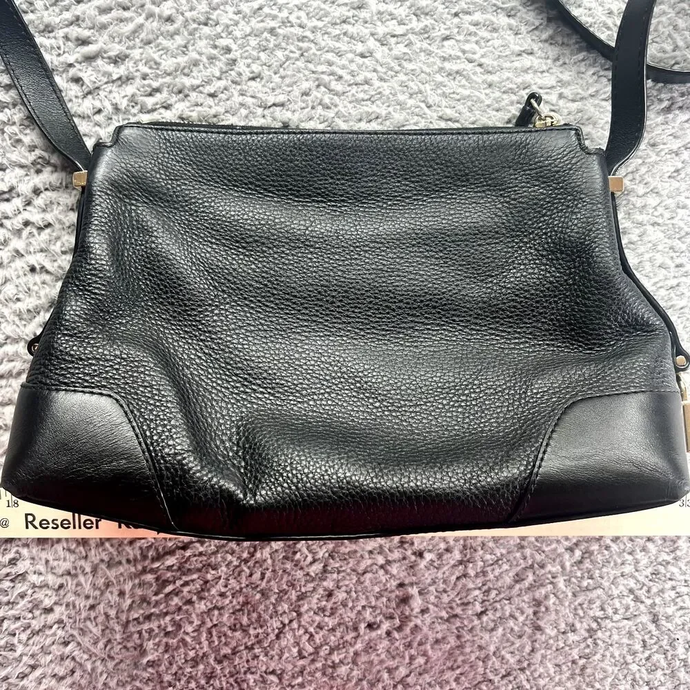 Michael Kors Black Pebble Soft Leather Crossbody Bag